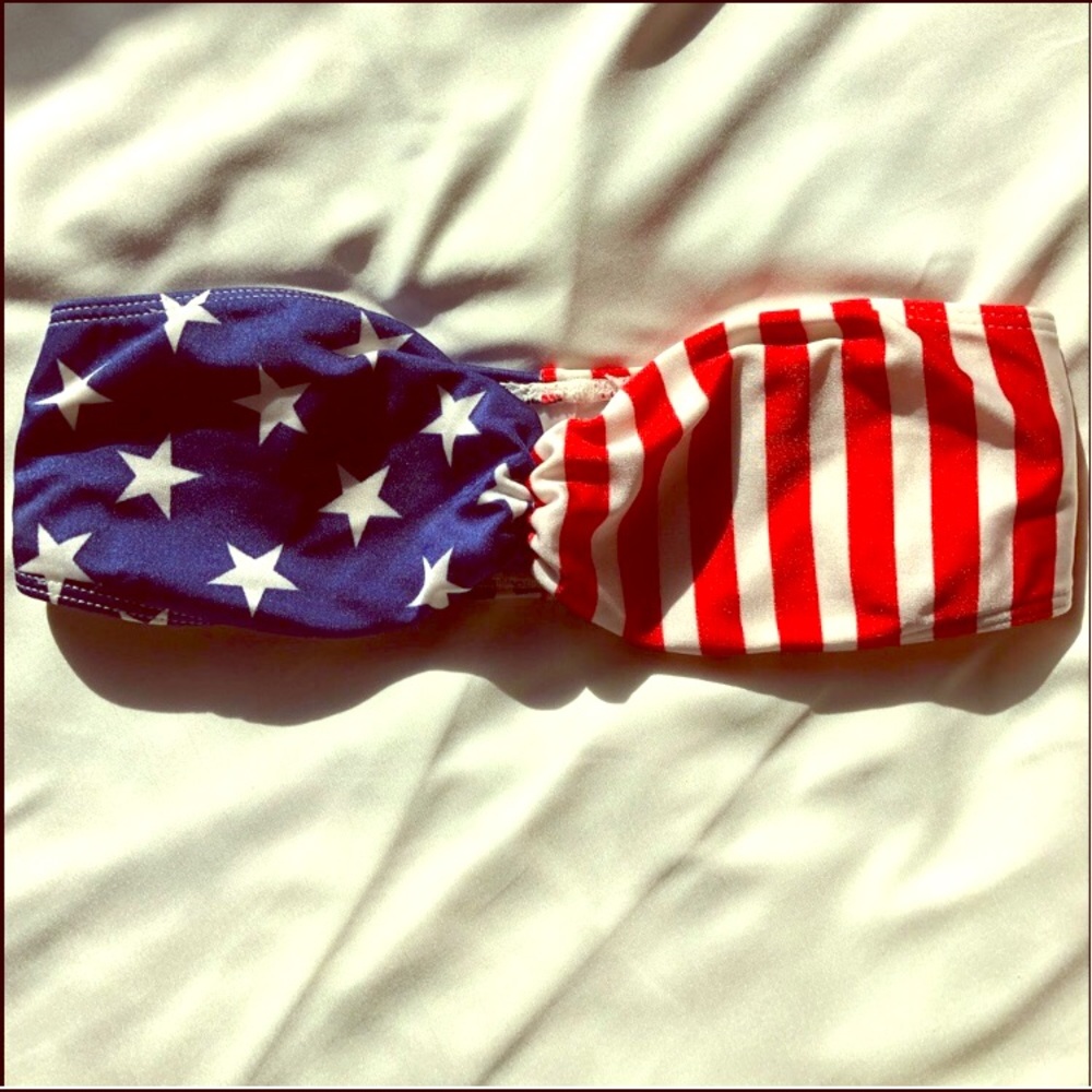 American flag bandeau top- like new